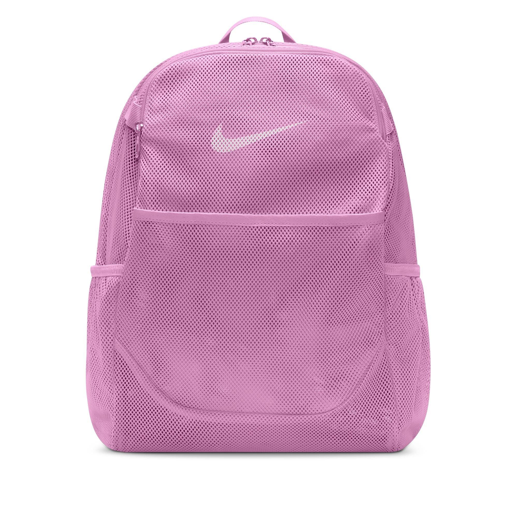 Nike Brasilia Mesh Backpack-Pink/Black - PINK/BLACK